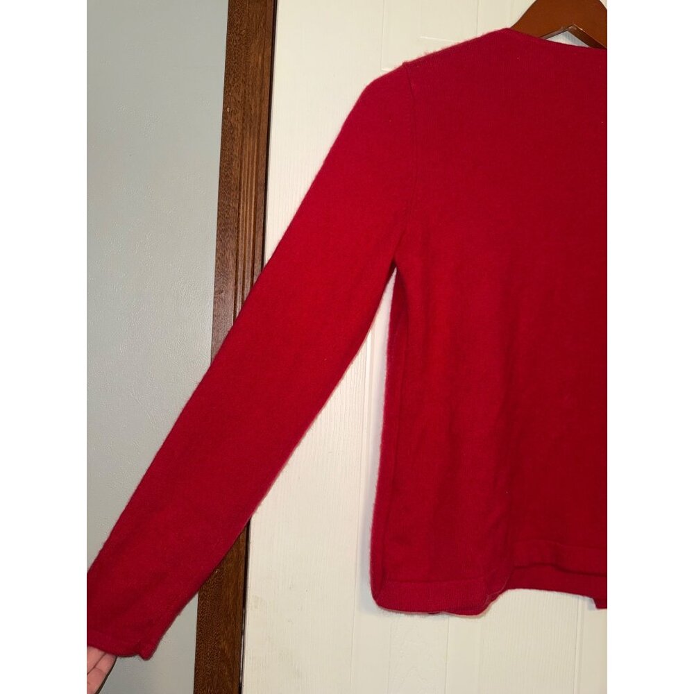 Jones New York Collection 100% Cashmere 2-in-1 Sweater /Tank/ Cardigan Size Med - Picture 9 of 10
